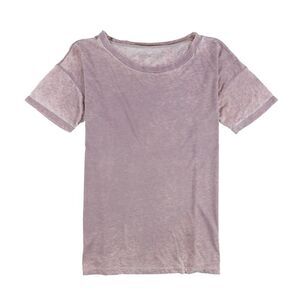 Mouchette Womens Burnout Look Basic T-Shirt, purple, M